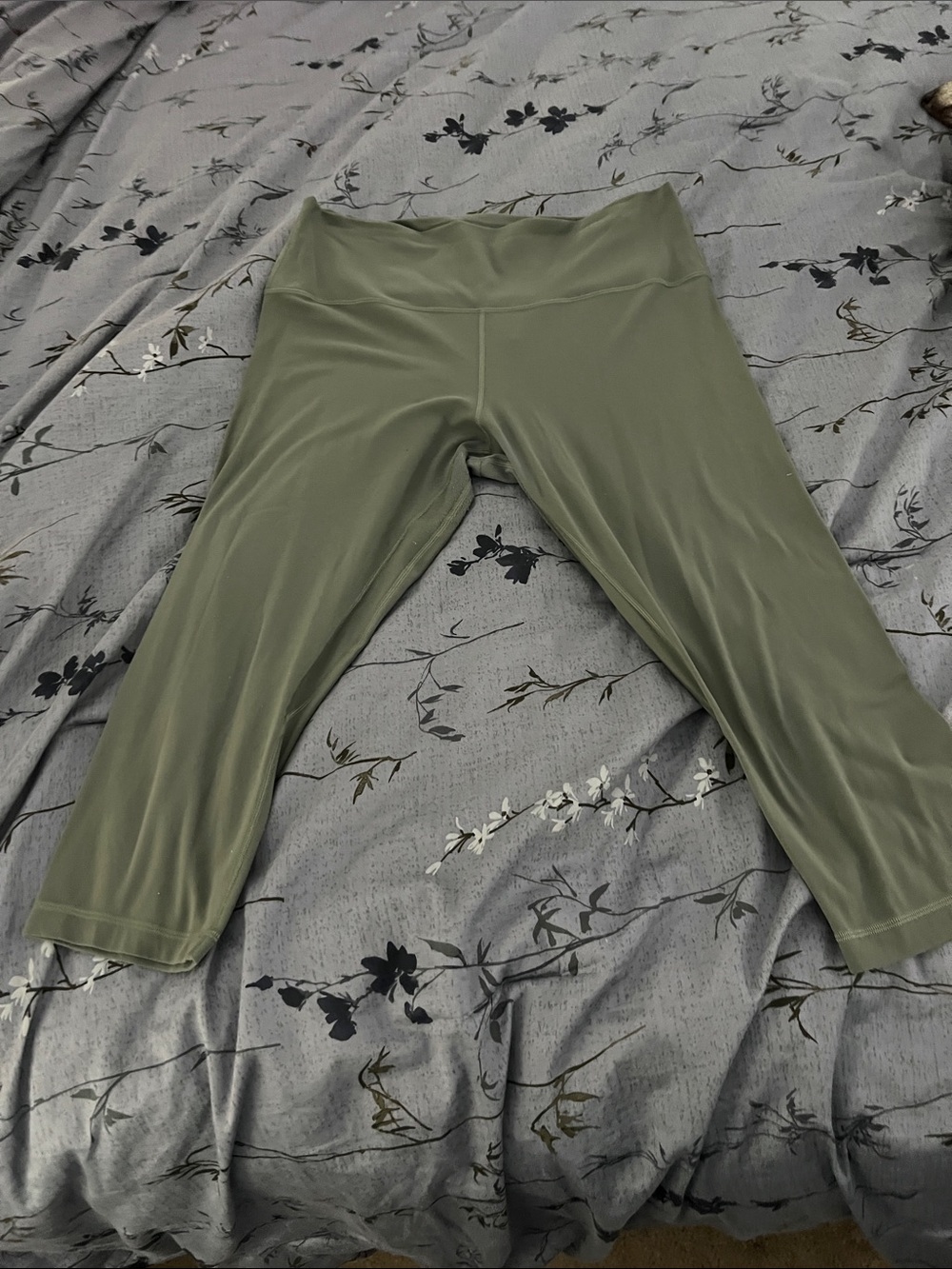 lululemon athletica Olive Green High-Rise Capri Leggings
